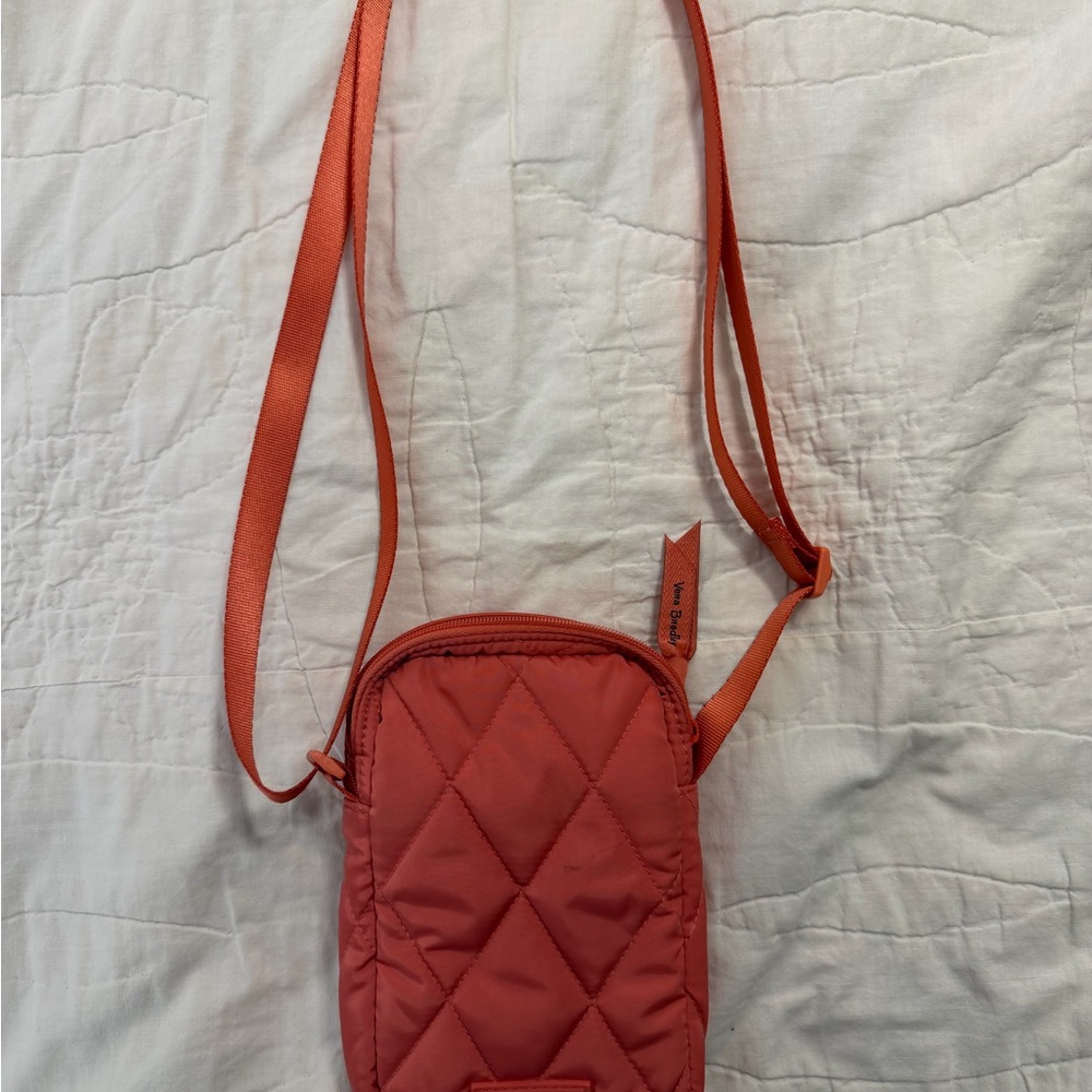 Vera Bradley Quilted Crossbody Bag - Coral/Orange